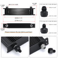 WLR - Aluminum Universal Engine transmission AN10 Oil Cooler 10 rows With 10An Female to AN6 AN8 Male Adaptter Fitting WLR7010. 