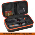 Wireless Microphone Case for  Wireless Two Microphone System Universal Handheld Dual Mic Travel Bag for Singing Karaoke. 