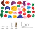 15 PCs Rock Wall Durable Textured Climbing Handles Rock Wall Climbing Handles Multicoloured Assorted Climbing Handles Set for Children. 