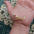 Artificial  handmade name customized Bridal Golden Nose Ring Nath hoop long lasting polish bridal Nath for beautiful girls item. 