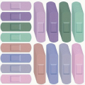 24pcs/40pcs PE Waterproof Bandages Solid Color Breathable Bandages Stickers In 8 Styles.
