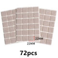 72pcs Felt Chair Leg Pads Round Floor Protector Thicken Self Adhesive Furniture Cover Mute Bumper Pad Home Furniture Feet Mat.