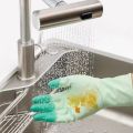 Silicone Dishwashing Cleaning Gloves Kitchen Supplies Anti Slip Convenient Long Dishwashing Gloves Reusable Durable Household.
