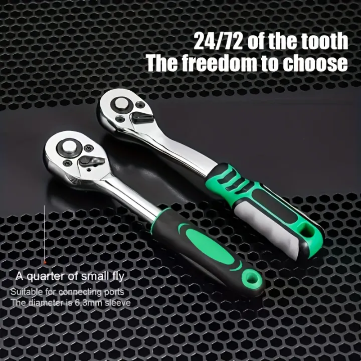 46pcs%20Set%201/4%20Inch%20Drive%20Socket%20Ratchet%20Wrench%20Set,%20With%20Bit%20Socket%20Set%20Metric%20And%20Extension%20Bar%20For%20Auto%20Repairing%20-%20Image%203