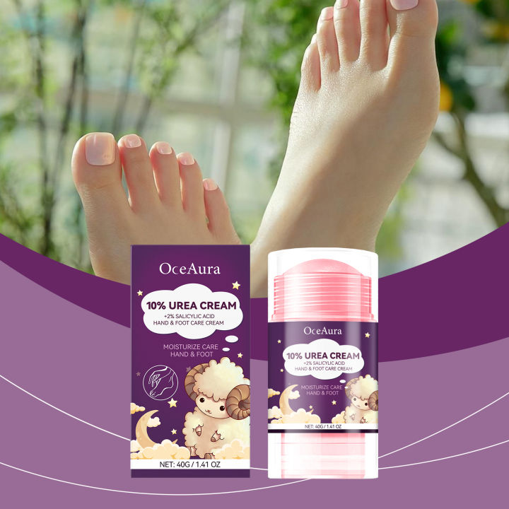 10% Urea Foot Cream Stick Moisturizing & Exfoliating, Cracked Heel Repair Deep Hydration for Dry Feet Long Protection Hand Cream