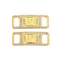 1Pair AF1 Diamond Shoe Charms Fashion Laces Buckle Quality Metal Shoelaces Decorations Chapa Air Force One Shoes Accessories.