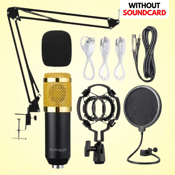 High-Quality%20%20BM800%20Condenser%20Microphone%20KIT%20with%20V8%20SoundCard%20for%20Studio%20Recording%20~%20Home%20Studio%20Setup%20for%20PodCasting,%20Live%20Streaming,%20Gaming,%20Singing,%20ASMR%20with%20Mic%20Suspension%20Adjustable%20Scissor%20Arm,%20XLR%20Cable,%20Shock%20Mount%20&%20Pop%20Filter%20~%20FunBug%20-%20Image%2010