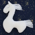 Baby White Horse Pillow Newborn Photography Prop Full Moon Photo Shoot Support Cute Theme. 