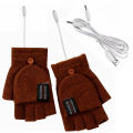 Electric Heated Gloves Hand Warmers Mittens Heater Rechargeable USB Reusable Winter Warm Heating Laptop for Sports Skiing Gloves. 