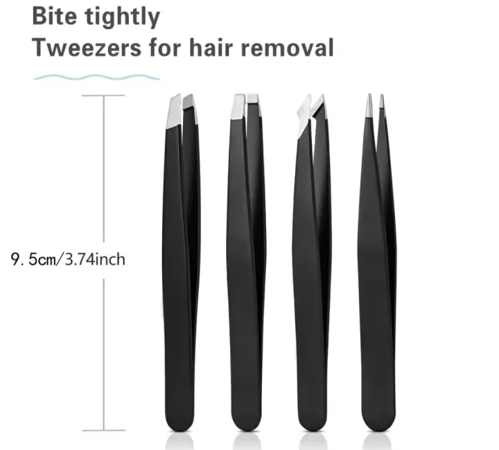 Professional%20Eye%20brow%20Tools%20Kit%20Set%20of%204PCS%20-%20%20Stainless%20Steel%20Tweezers/Makeup%20Scissors/Eyebrow%20Knife/Eyelash%20Brush/Tweezers%20Case%20-%20Image%202