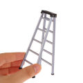 1:12 Dollhouse Mini Plastic Ladder Model Dollhouse Furniture Ladder Decor Toy Accessories Micro Scene Construction Props.