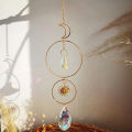 1Pc Sparkling Star Moon CrystalSun ChaserWind ChimesPerfect forHome Decor Wedding Party Hanging and Outdoor Garden Rainbow Maker. 