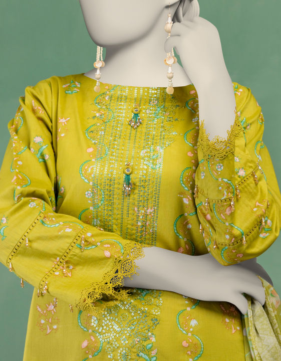 J. Junaid Jamshed Unstitched 3 Piece Suit For Women and Girls - Colour:  MULTI Designcode: JLAWN-S-25-3436 FLOR | Daraz.pk