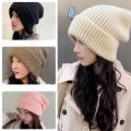 Winter Casual Warm Hats Solid Color Hip Hop Unisex Female Beanie Caps Fashion Cute Knitted Beanies Bonnet Caps. 