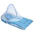 High Quality White Super Soft Baby Sleeping Bag with Foldable Mosquito Net Carry Bag 2 in 1 with Headshaper Pillow Carry Nest Cotton Safety Crib 0-1 Year Infant Portable Baby Cots Crib Headshaper - baby bistar gaddi bed accessories for baby infant newborn. 