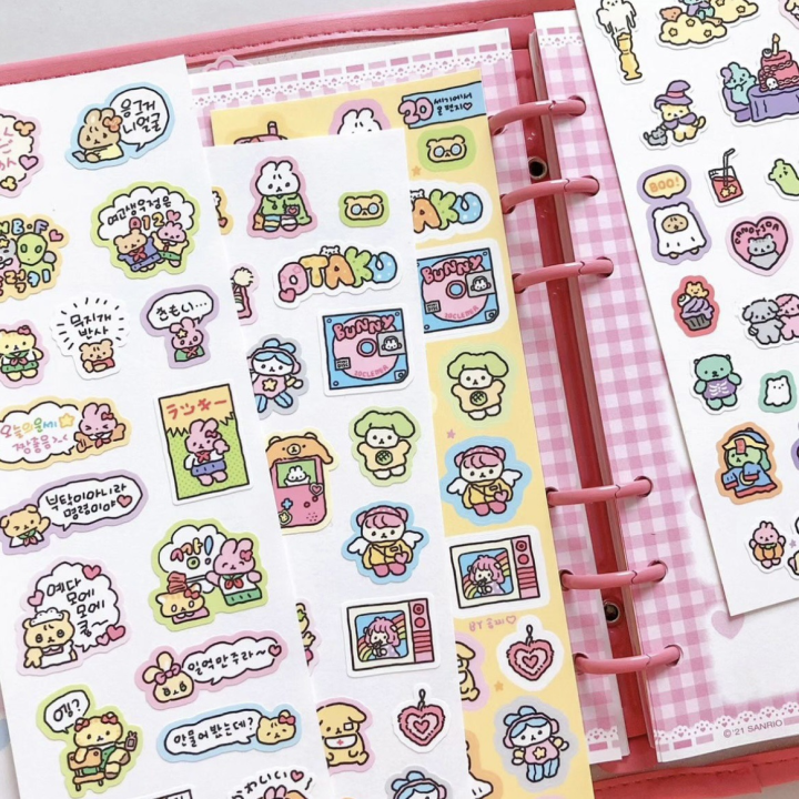 Korean%20Cartoon%20Cute%20Kawaii%20Graffiti%20Hand%20Drawn%20Rabbit%20Sticker%20Hand%20Account%20Photo%20Planner%20Diary%20Scrapbook%20DIY%20Decorative%20Stickers%20-%20Image%205