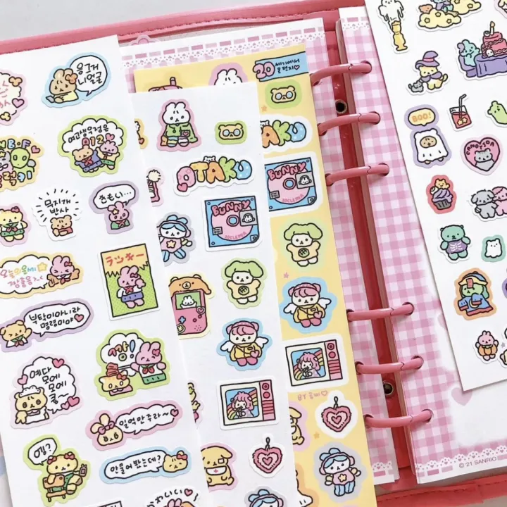 Korean%20Cartoon%20Cute%20Kawaii%20Graffiti%20Hand%20Drawn%20Rabbit%20Sticker%20Hand%20Account%20Photo%20Planner%20Diary%20Scrapbook%20DIY%20Decorative%20Stickers%20-%20Image%205