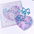 2pcs/set Game NEEDY GIRL OVERDOSE Rain Ame KAnge Cosplay Keychain Acrylic Heart Pendant Keyring Bag Accessories Girls Ornament.
