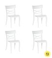 Supreme CRUZ Heavy Moulded Plastic Cafeteria Design Chair( Set of 4 Chairs). 