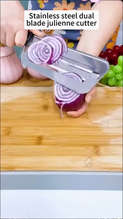 Durable and Sharp Cabbage Kitchen Knife vegetable cutter slicer with Premium Stainless Steel Cabbage Cutter with Two Sharp Blades Easy to Clean-The Asia Express