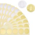 100pcs Embossing Stickers Blank Metallic Gold Certificate Seals Embossed Foil Stickers Scallop Edge Stickers Embosser Stamp Seal. 