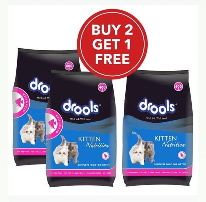 Drools Tuna And Salmon Cat Food kitten (400G)buy two get one free