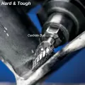 Tungsten Carbide Burr Set Milling Cutter Kit File Rasp Carve Engrave Metal Wood Aluminium Plastic Stone Rotary Tool Power Drill. 