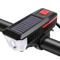 Solar Bicycle Light USB Rechargeable Power Display MTB Mountain Road Bike Front Lamp with Horn Flashlight Bicycle Light. 