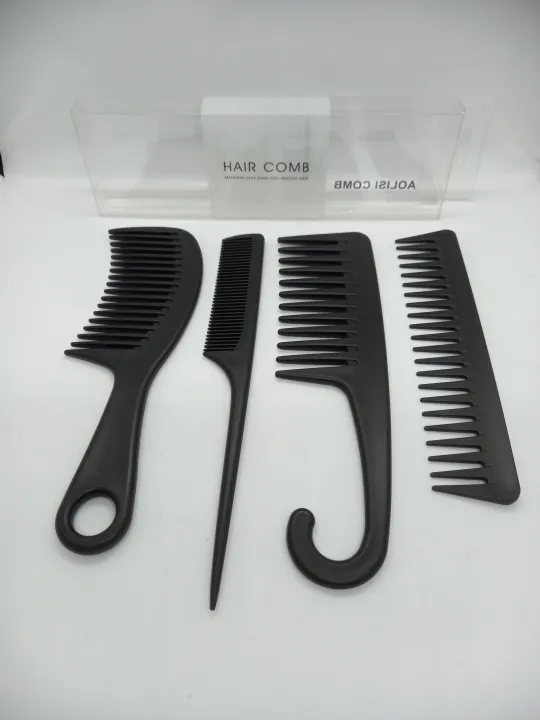 Comb set for women / 4pc comb set / hair styling jumbo comb set | Daraz.lk