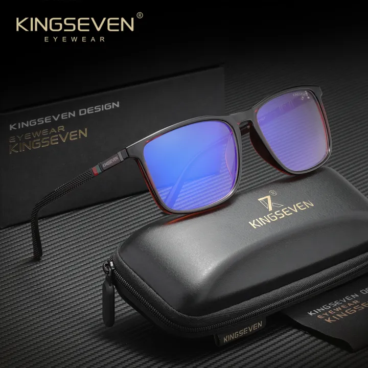 KINGSEVEN%20Design%20Blue%20Light%20Blocking%20Men%20Women%20Classical%20Retro%20Eye%20Protection%20Reduces%20Eye%20Strain%20Square%20Optical%20Lens%20Eyeglasses%20-%20Image%203