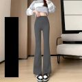 Fashion Stripe Flared Shark Pants Female Thin Style Leggings High Waist Hip Liftting Workout Running  Skinny Yoga Leggings. 