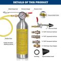 Air Conditioning Flushing Kit, Car Air Conditioning Pipe Cleaning Tool Set, R134A Air Conditioning System Flushing Kit. 