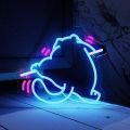 cute Cat Neon Sign Dimmable LED Neon Light for Bar Cafe Club Wall Decor Pet Lover  Shop Window Display Neon Night Light . 