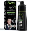 Dexe Black Hair Shampoo 300Ml - Natural Herbal Formula - Long Lasting Fast Acting Dye - Easy & Safe To Use. 