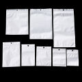 30-100pcs White Plastic Self Sealing Jewelry Bag Ring Necklace Bracelet Ziplock Storage Holder Bag Anti-oxidation Jewelry Bag.
