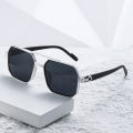Car Sun Glasses New Fashion Double Beam Polygonal Sunglasses Retro Personalized Trendy Large Frame Eyewear European and American.