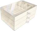 3 Layer Transparent Jewelry Box Organizer For Girls High Storage Jewellery Organizer Box With Secure Compartments. 