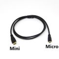 1080p 3D Mini HDMI-compatible to  Micro HDMI-compatible Cable For GoPro Sony Projector's Public to Public 0.3M 1M 1.8M Cable. 