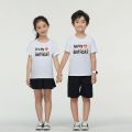 Customized White Polyester T-Shirt for Kids. 