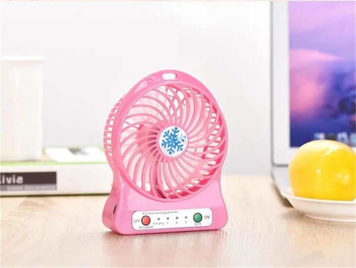 USB Snowflake Mini Fan Student Dormitory Home Office Desktop Silent Small  Fan
