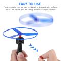 Kid Sports Pull Line Saucer Toys Children Outdoor Fun Rotating Flying Helicopter Processing Toy for Parks Beach.