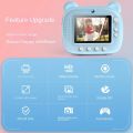 Children's Camera LCD Screen 2.4 Inches Supports 32G Memory Battery Life 1000 MAh Instant Printing Camera Supports Video Games. 