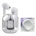 Air31 TWS dual Earbuds handfree Bluetooth Wireless Earbuds Transparent crystal frame Bluetooth headset Digital Display powerbank for earbuds charging. 