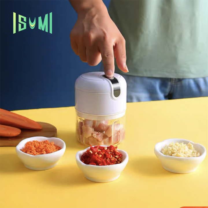 Isumi_1817 3-blade food grinder chili grinder mini garlic grinder cordless free USB cable