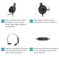 Single-Sided USB Corded Headset Call Center Monaural Headphone with Adjustable Microphone Mute Volume Control Button for Office. 