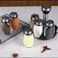 7pcs Spice Jar Set Rack Glass Organizer Rotating Glass Seasoning Sugar Pepper Bottles Salt Shakers Holder Kitchen Storage Rack. 