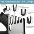 Professional 4-in-1 Knife & Scissors Sharpener with Diamond Blades - Fast Sharpening, Ergonomic Handle, Portable for Kitchen.