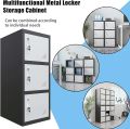 Metal Lockers with 3 Doors for Employees, 3-Tier Storage Locker, Vertical Small Locker, Locker Cabinet with Keys, Vertical Metal Cabinet for Home Office, Gym, School, Room Organizer. 