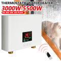 110V/220V Instant Water Heater 3000W/5500W Wall-Mounted Electric Heaters for Bathroom Hot Water Shower and Home Kitchen Heating. 