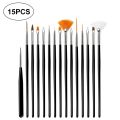 15pcs Fine Detail Paint Brush Set - Miniature Paint Brush For Detailing & Art Painting - Acrylic, Watercolor, Oil,Models. 